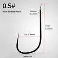 Non-barbed hook 0.5