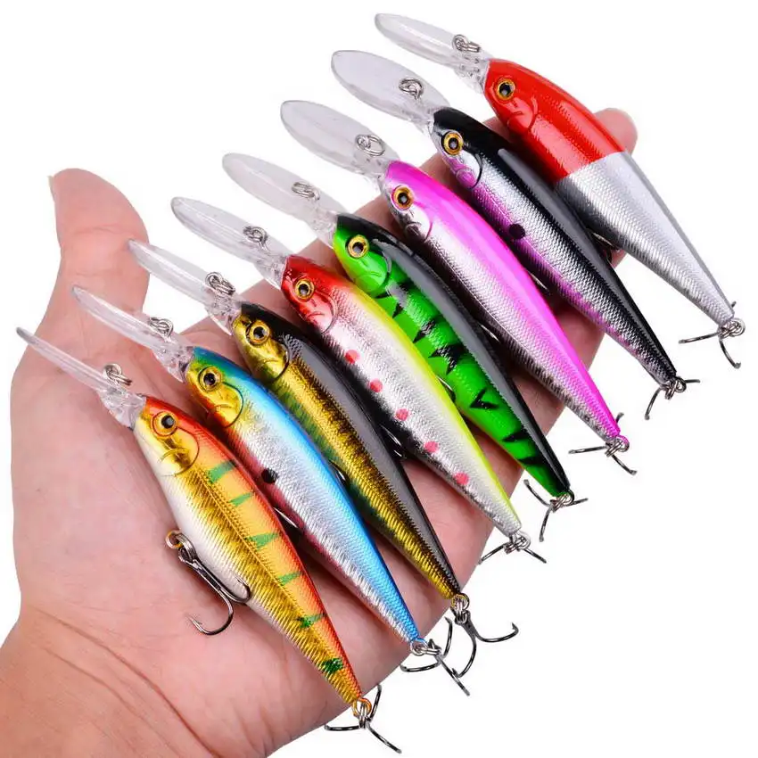 Señuelos de Pesca de 11cm y 10,3g, juego de 10/20 piezas, cebo duro para natación profunda, Wobblers, Crankbait, aparejos de pesca de calidad - imagen 3