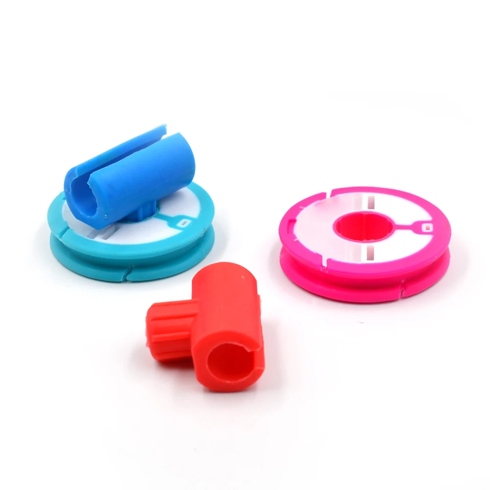 MNFT carrete de tablero de bobinado de 4 piezas y eje de línea principal de silicona, puede empalmar bobinas de silicona para pesca, accesorios de equipo de pesca - imagen 5