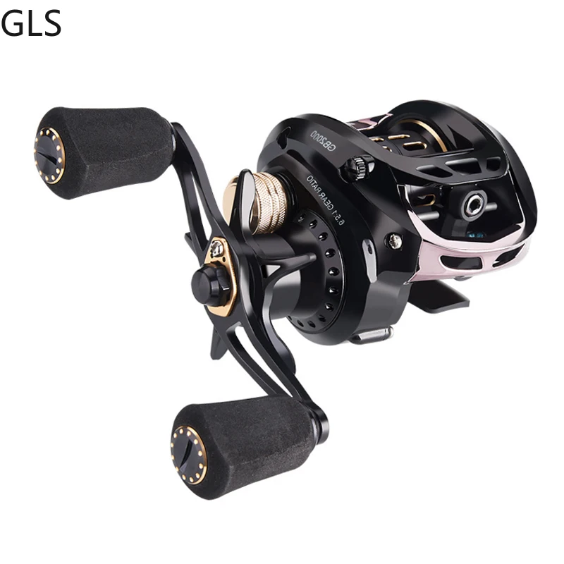 Carrete de Metal completo para Baitcasting, accesorio de 5kg de arrastre máximo 6 + 1BB, relación de engranaje 6,5: 1, cubierta lateral mecánica, carrete de pesca para mano izquierda y derecha - imagen 3