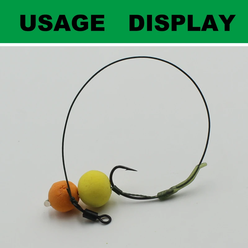 Línea de pesca de carpa recubierta de 10 M, anzuelo trenzado de 15, 25 y 35 LB, Skinlink semirrígido para aparejo de pelo, aparejos de pesca gruesos - imagen 5