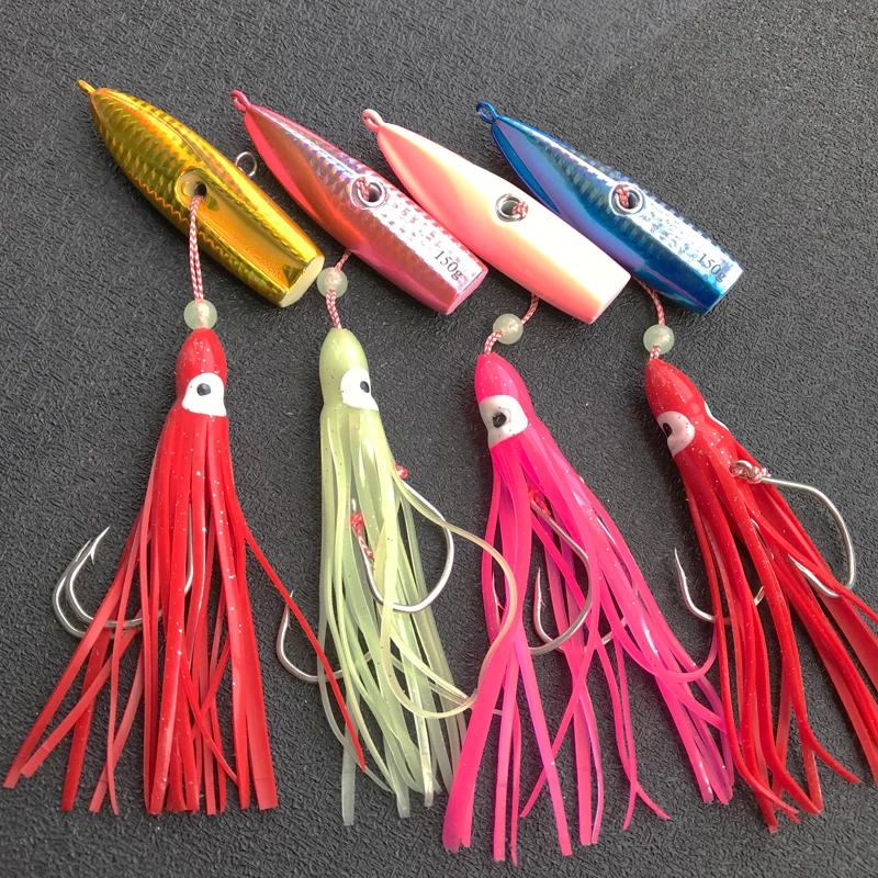 5 uds Kabura señuelo de Jigging 60g80g100g120g150g200g Inchiku Jig deslizante pargo besugo de la cabeza de la plantilla con BKK gancho de cebo de pesca - imagen 4