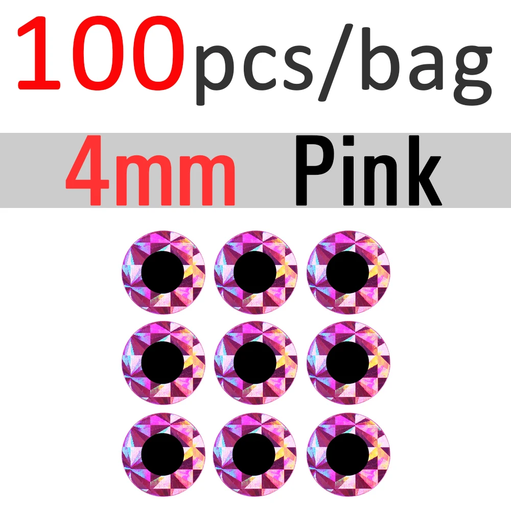 4mm Pink 100pcs