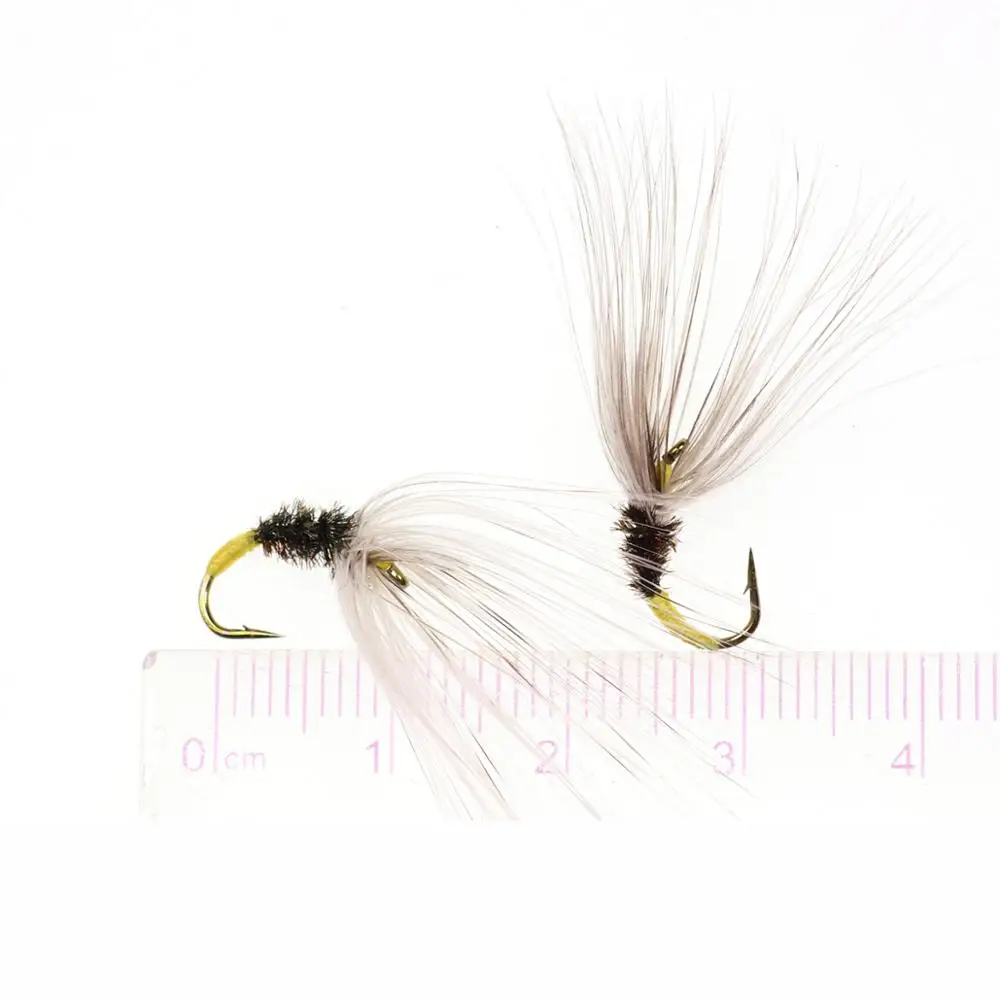 Bimoo 6PCS # 12 moscas Tenkara, trucha arcoíris grande, moscas de pesca con mosca Tenkara, cebo para peces grandes con anzuelos de bronce, varios colores - imagen 2