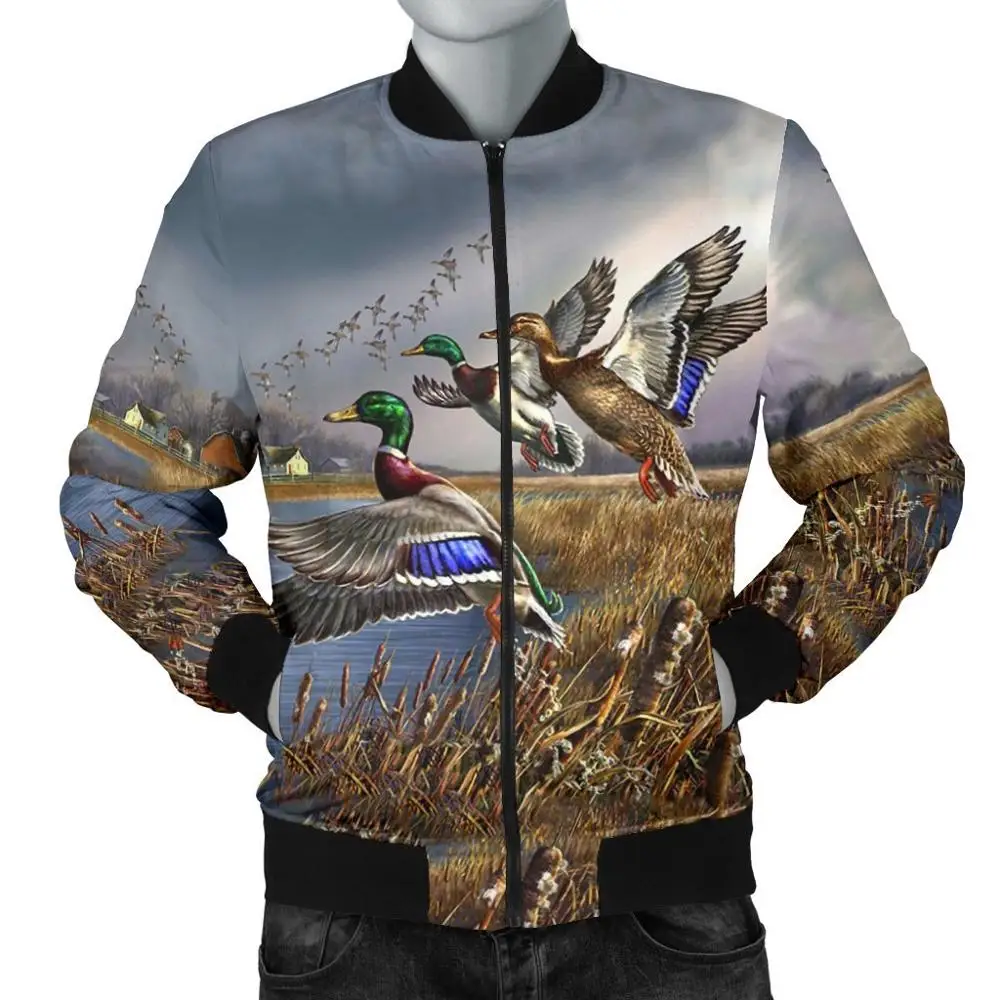 Chaqueta térmica de pesca Bomber – Estampado 3D pato invierno