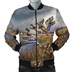 Chaqueta térmica de pesca Bomber – Estampado 3D pato invierno
