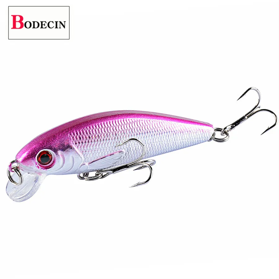 Minnow-señuelo de pesca Crankbait láser, aparejos con anzuelos triples, cebo Artificial duro, 7,2 cm, 8,7g, ojos 3D, Wobbler flotante para Lucio, 1 unidad - imagen 3