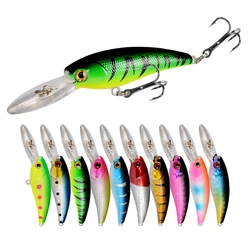 Señuelos de Pesca de pececillo flotante, Wobblers para arrastre, Crankbaits de 9cm, 7,5g, cebos duros artificiales para pesca de lubina, carpa, 1 Uds.
