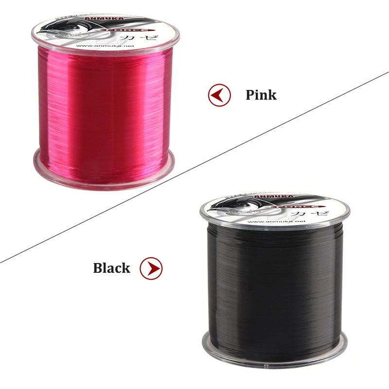 Señuelo de pesca de 500m, sedal de nailon de alta resistencia a la abrasión, accesorios de pesca de color marrón y blanco - imagen 5