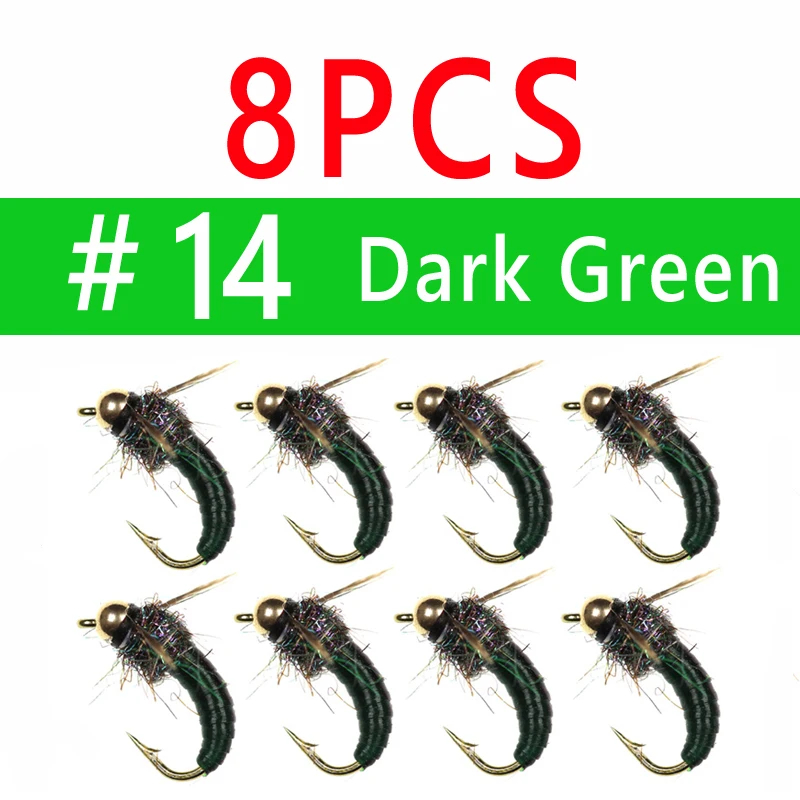 8pcs sz14 Dk Gn