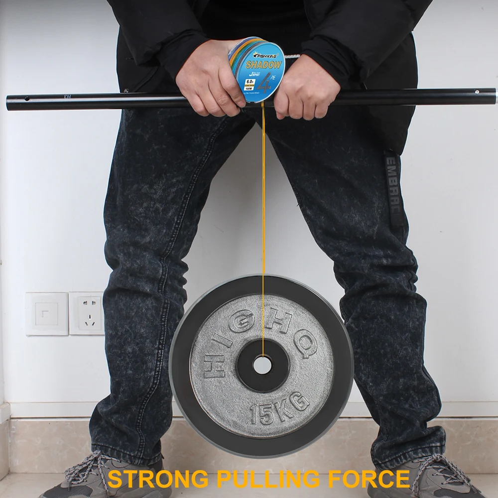 FISH KING-sedal de pesca de 100m, hilo de pesca trenzado de 4 hebras 8-90LB, con cable de tela para pesca de carpa, multifilamento de PE - imagen 3