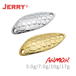 Jerry-cucharas de Pesca sin pintar, Cuerpo en blanco, señuelos de Metal, armadura, área del lago, trucha, Lucio, intermitentes de latón, Pesca giratoria