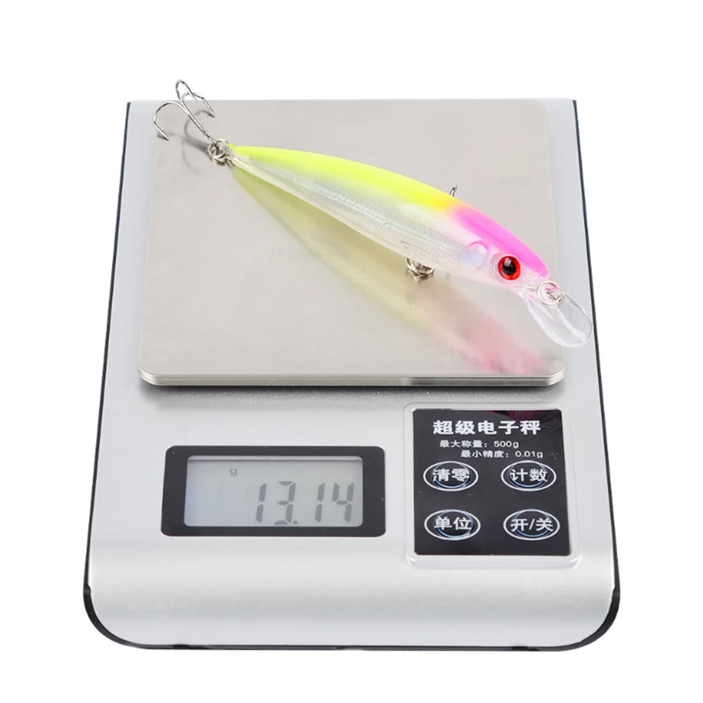 Señuelo de Pesca de plástico duro con anzuelos triples, cebo flotante Crankbait Wobblers, aparejos de Pesca, ojos 3D, 11cm, 13g, 1 ud. - imagen 3