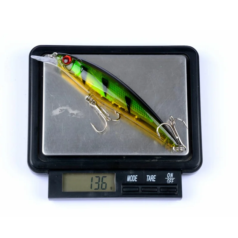 Mini Señuelos de Pesca flotantes Minnow Crankbait, cebo Artificial duro Swimbait, Wobblers de Lucio, 11cm, 13,4g, 1 unidad