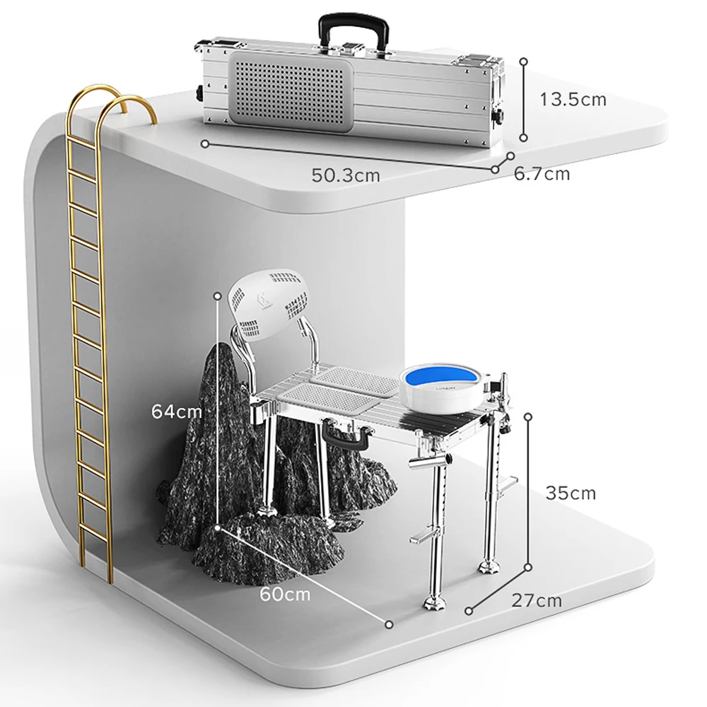 Nueva plataforma de pesca ultraligera y gruesa, silla portátil de aleación de aluminio, multifuncional, Mini, fácil de llevar - imagen 2