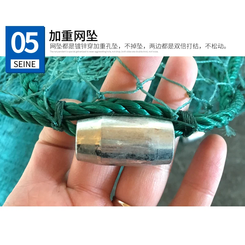 5m-50m 2 dedos malla monofilamento enmalle fuerte Red De Pesca con flotador trampa para peces Rede De Pesca red De Pesca De nailon accesorios herramientas - imagen 2