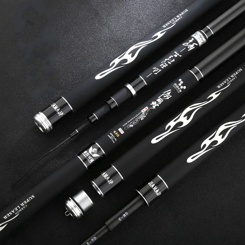 Caña de pescar de fibra de carbono, caña de pescar de fibra de carbono de alta calidad, superdura, 19 tonalidades, alimentador de carpa, aparejos de Pesca, Taiwán, 3,6 M-8,1 M - imagen 3
