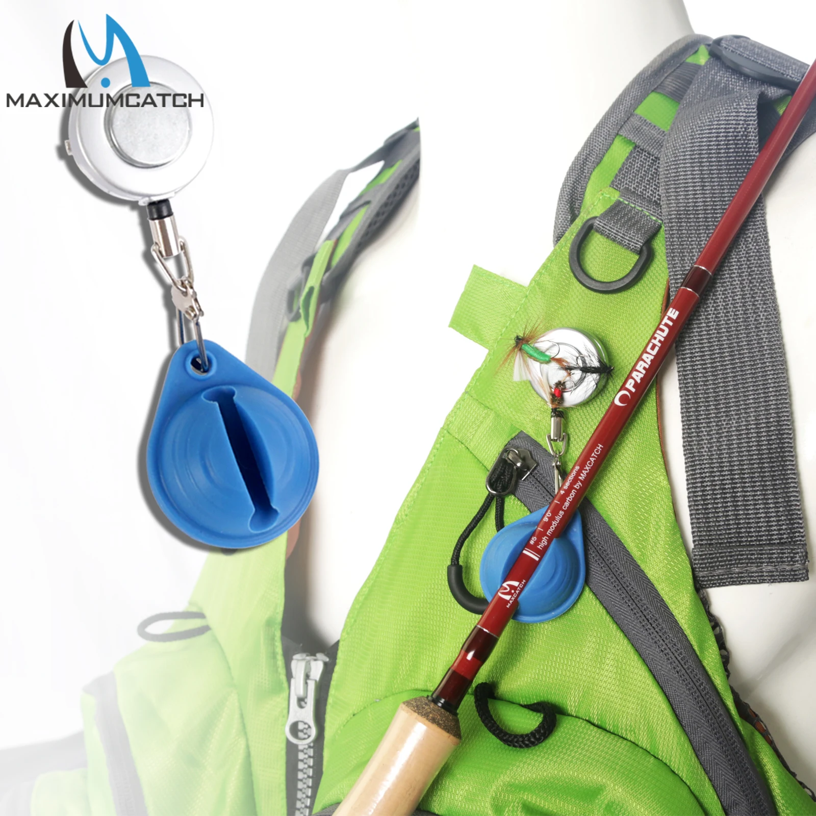 Soporte de Clip para caña de pescar con mosca de silicona Maximumcatch con imán Retractor Zinger accesorio de pesca - imagen 4