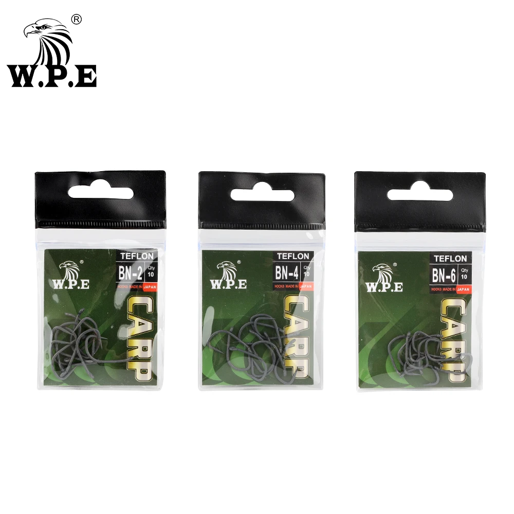 W.P.E Anzuelo de Carpa con Púas – Acero carbono - imagen 3