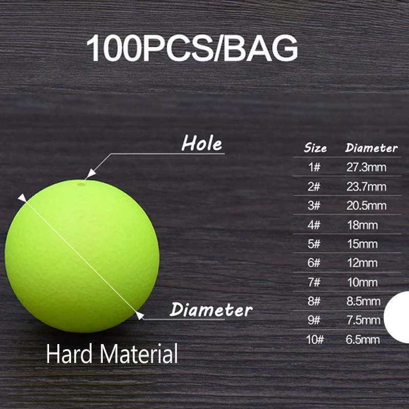 Bimoo 100 Uds flotadores de espuma cuentas de bolas Pompano flotador inferior aparejo Material de aparejo para pesca en agua dulce y salada cebo falso - imagen 4
