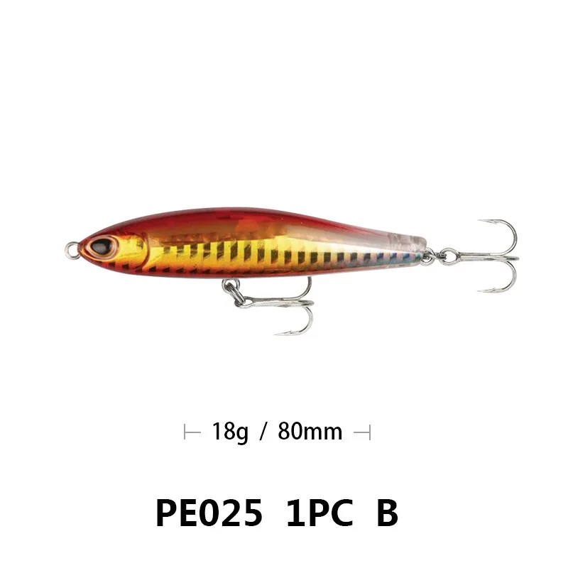 Señuelo de lápiz para Pesca, cebos duros de 8cm y 16g, Minnow, peces de hielo, aparejos de Pesca japoneses, productos Whopper Swimbait, lubina de invierno, nuevo - imagen 5