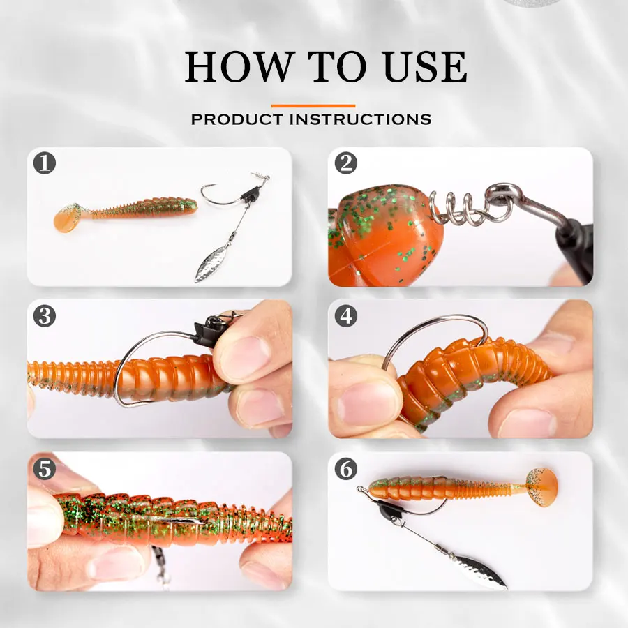 3 unids/bolsa 5,5g 6g 6,5g 7,5g 9,5g anzuelo de pesca con cuchara giratoria para peces blandos wobbler swimbaits señuelo - imagen 5