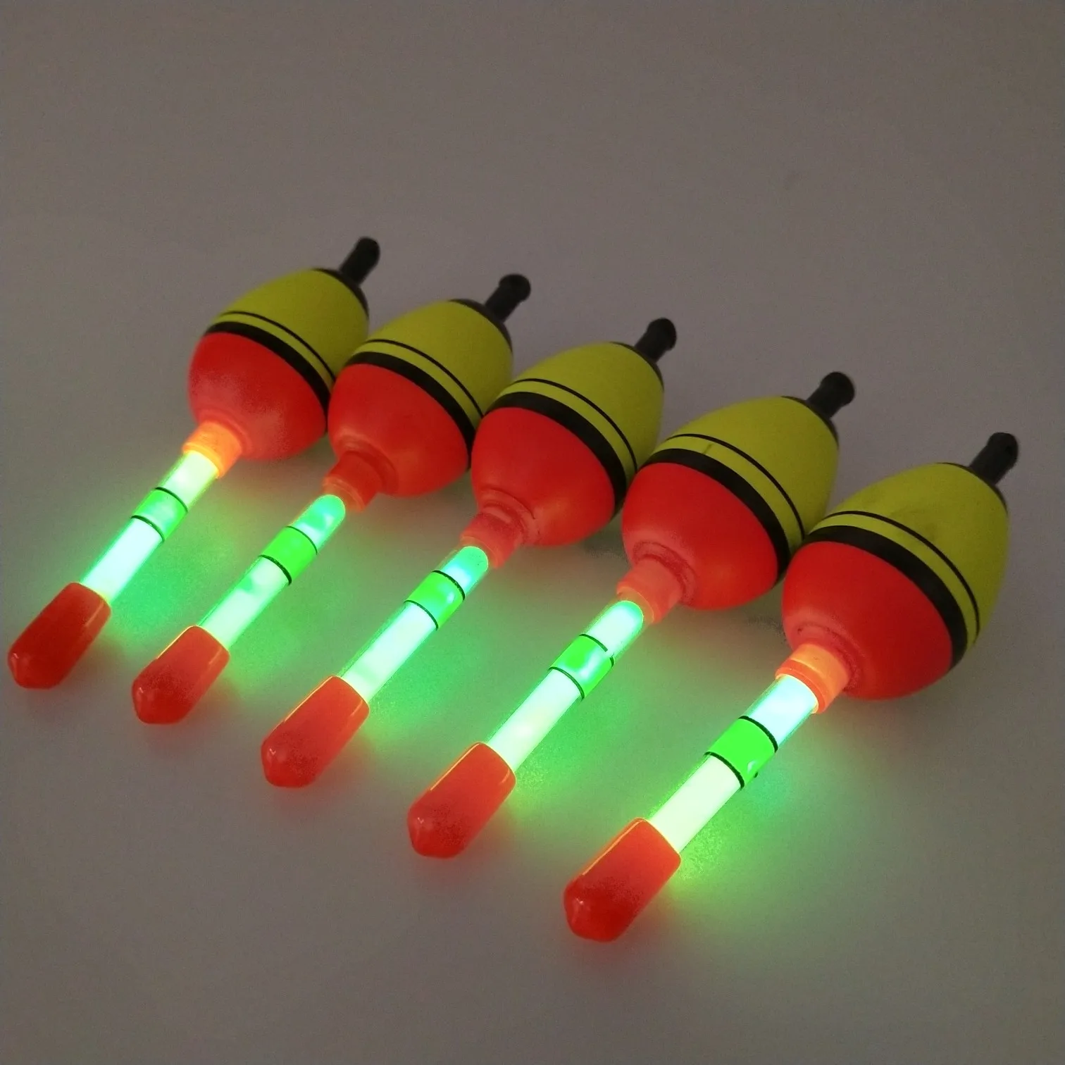 2 uds 5g flotadores de pesca brillantes de noche trabajo con Lightstick flotador de EVA flotadores de pesca flotadores de noche Bobber B364 - imagen 2