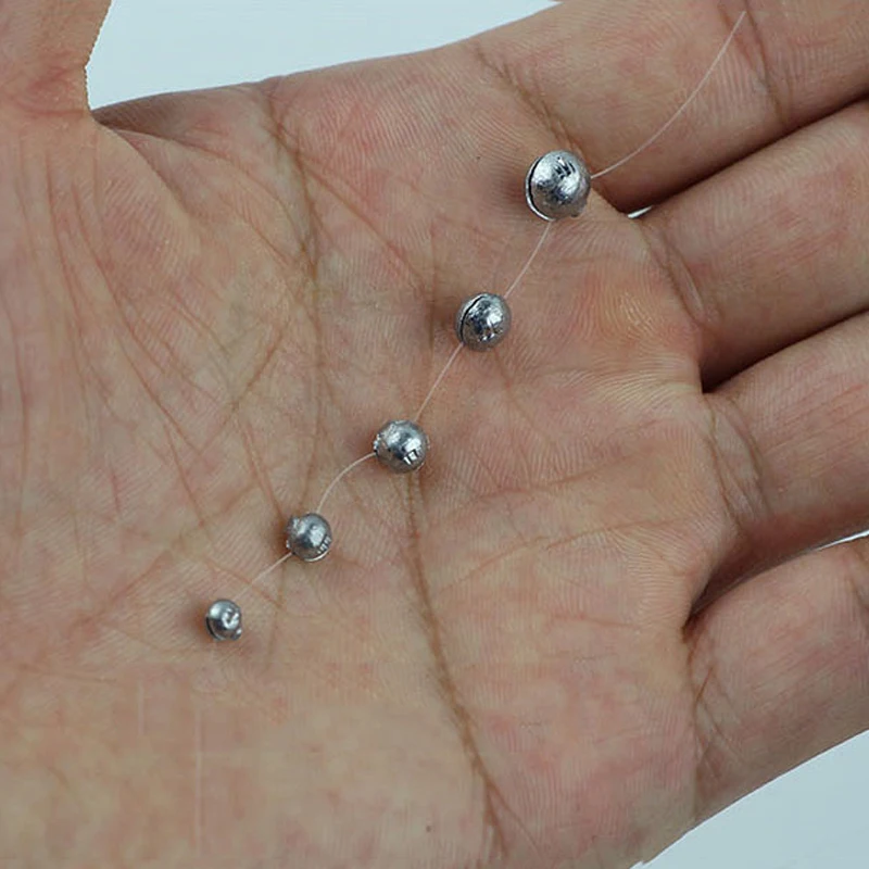 Gancho de plomo de pesca de tiro dividido, accesorio redondo con Clip de boca abierta, 100-2g, cebos de peso, conector de protección de línea, 0,28 Uds. - imagen 5