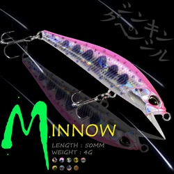 WALK FISH-Señuelos de pesca, cebo duro Artificial, Swimbait, aparejos de pesca japoneses, 50MM, 4G