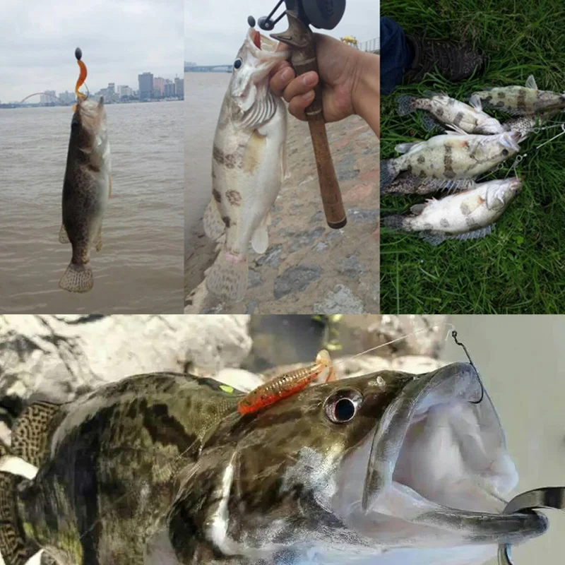 Anzuelos de pesca blandos, 60mm, 1,8g, cola espiral de gusano, olor a sal, cebo de silicona, carpa artificial, Lucio, aparejos de señuelo, 5 uds. - imagen 4