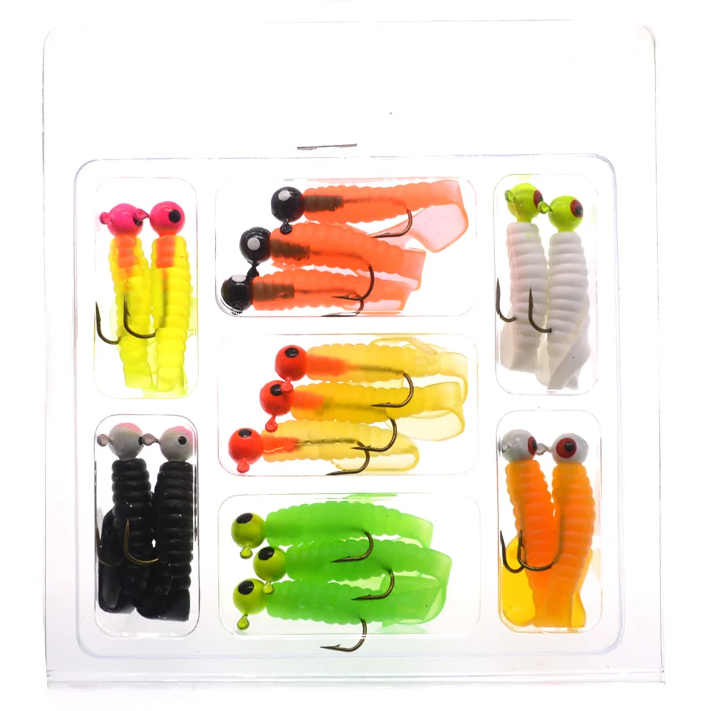 17 Pcs/Lot Soft Fishing Lures Wobblers Carp Fishing Bait Swimbait Tail Grub Lures Silicone Artificial Fishing Tackle Hooks Set - imagen 5