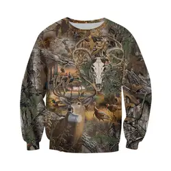 Sudadera pesca camuflaje calavera ciervo estilo urbano