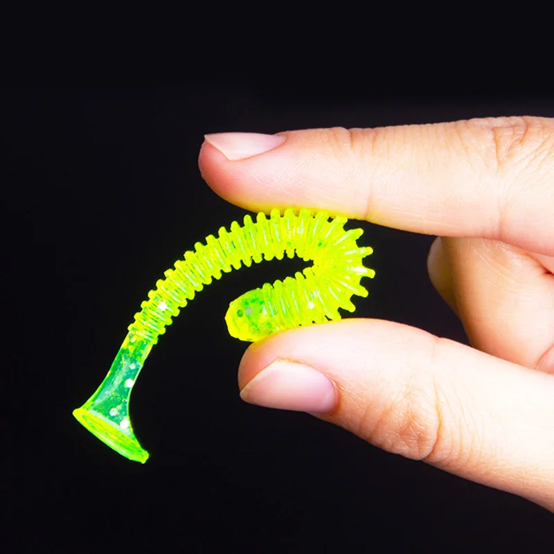 Señuelo suave para sábalo Wobbler, cebo de silicona, gusano de mar, Swimbait Streamer, accesorios de silicona, 5cm, 0,7g, 20 Uds. - imagen 3