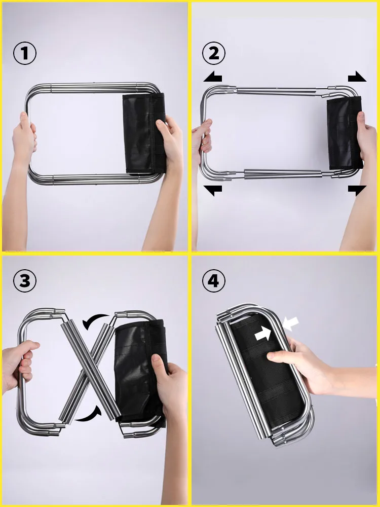 Silla plegable portátil para exteriores, Banco de pesca, taburete pequeño para acampar, Picnic, barbacoa, equipo de Metro, Mazar, actividades familiares - imagen 4