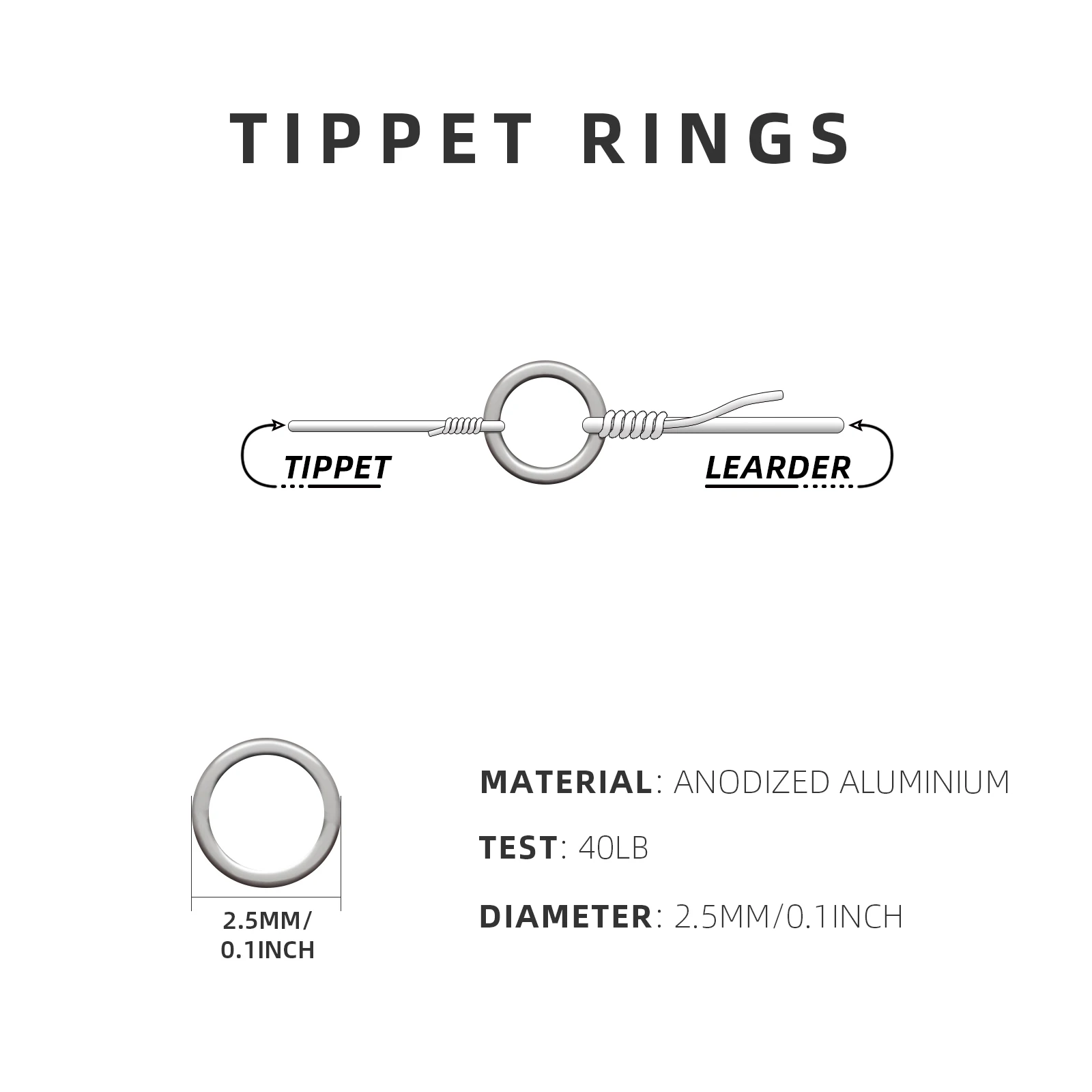 Mejore su experiencia de pesca con estos anillos de tippet duraderos y versátiles
