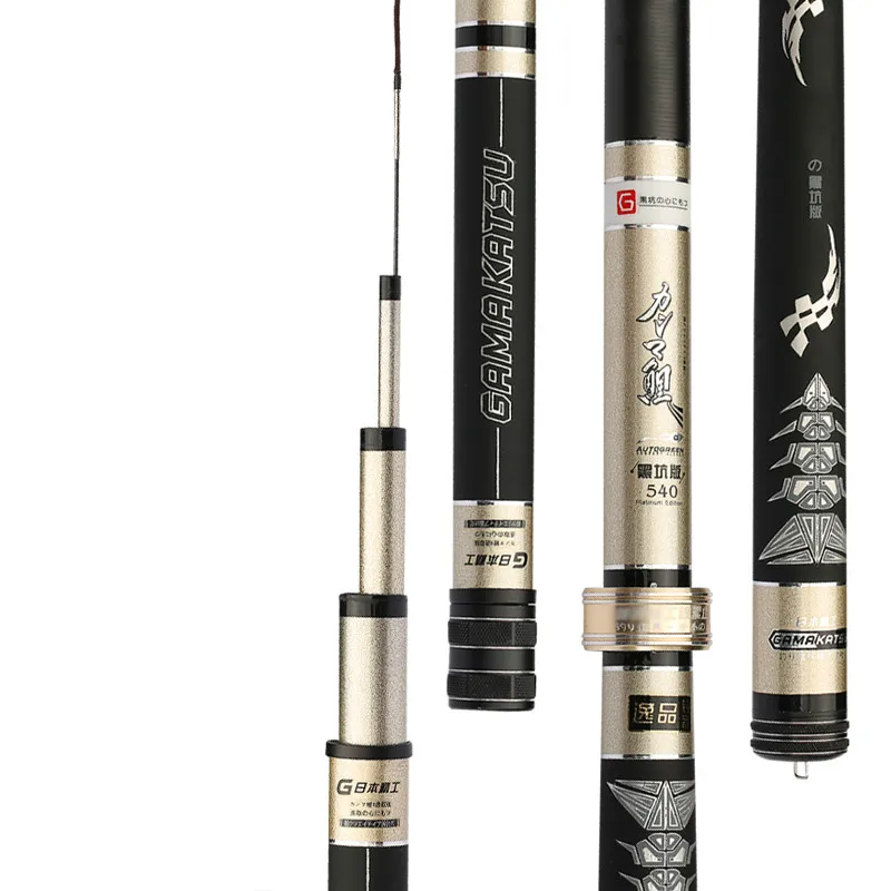 Caña De pescar superdura De fibra De carbono, caña De pescar De sección larga, color negro, 3,6 m-7,2 m - imagen 4