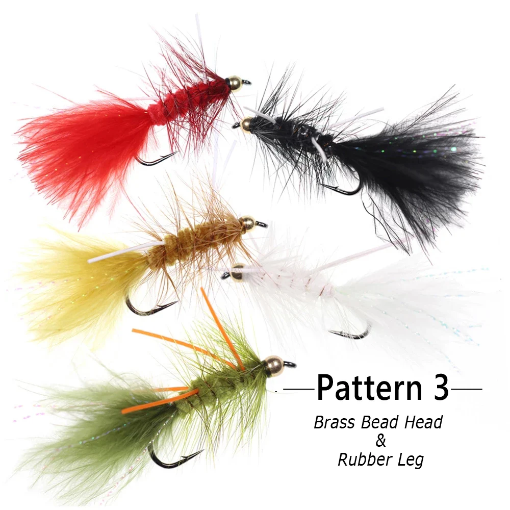 Bimoo-Señuelos de Pesca con cabeza de latón para Lucio, trucha arcoíris, Señuelos de Pesca cebo, color rojo y negro, 6 uds. - imagen 4