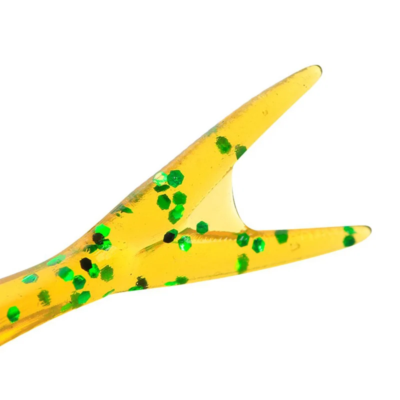 Plantilla de cola de horquilla, señuelo suave de 75mm, 1,8g, olor a camarón sal, Wobbler, cebo Artificial de silicona para camarones, carpa, sábalo, aparejos de pesca, 10 Uds. - imagen 5