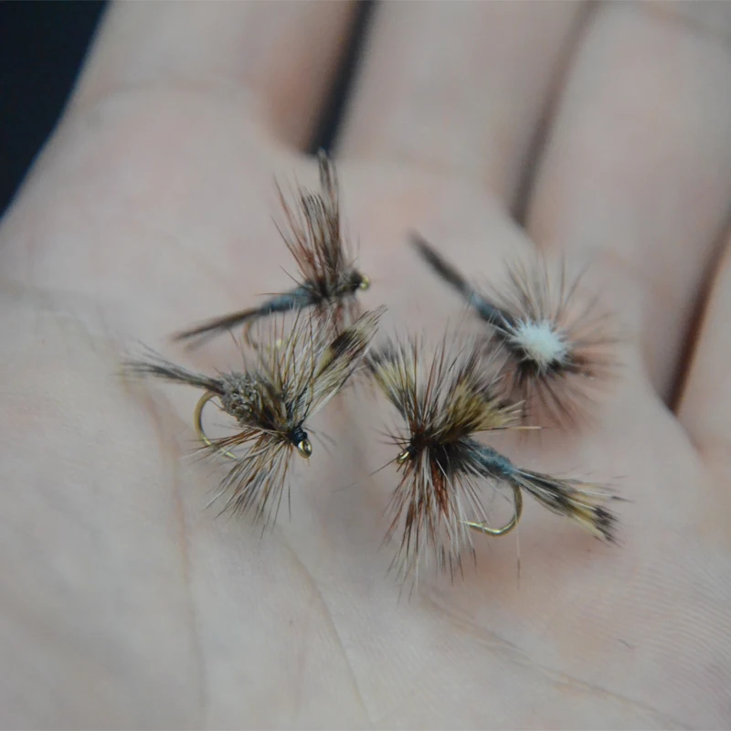 Wulff-cebos de pesca con mosca de paracaídas, juego de moscas secas, trucha Artificial, 4 estilos surtidos, 14-16 #