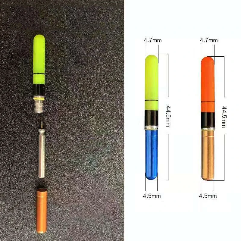Barra de luz LED para flotador de pesca, tubo de flotador nocturno, aparejos de pesca luminosos, flotador electrónico, flotadores de peces eléctricos, 2 uds. - imagen 5