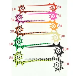 Jinhongkang100 Uds. Señuelos de plantilla de goma luminosos de silicona de varios colores, Material de faldas de calamar