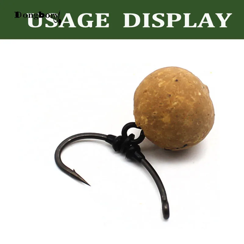 50 Uds. Anzuelo de pesca de carpa Stop 20 piezas Peg Bait Boilie tornillo con bucle de enlace redondo Ronnie Rig accesorios de pesca de carpa aparejos - imagen 5