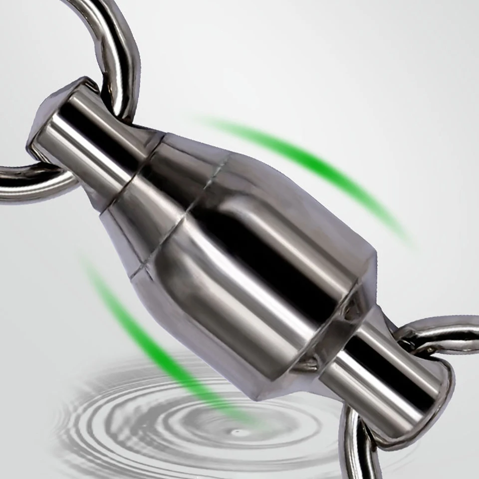 WALK FISH-rodamiento de bolas de acero inoxidable, 10 piezas, accesorios de pesca, broche giratorio 0-7 # - imagen 3