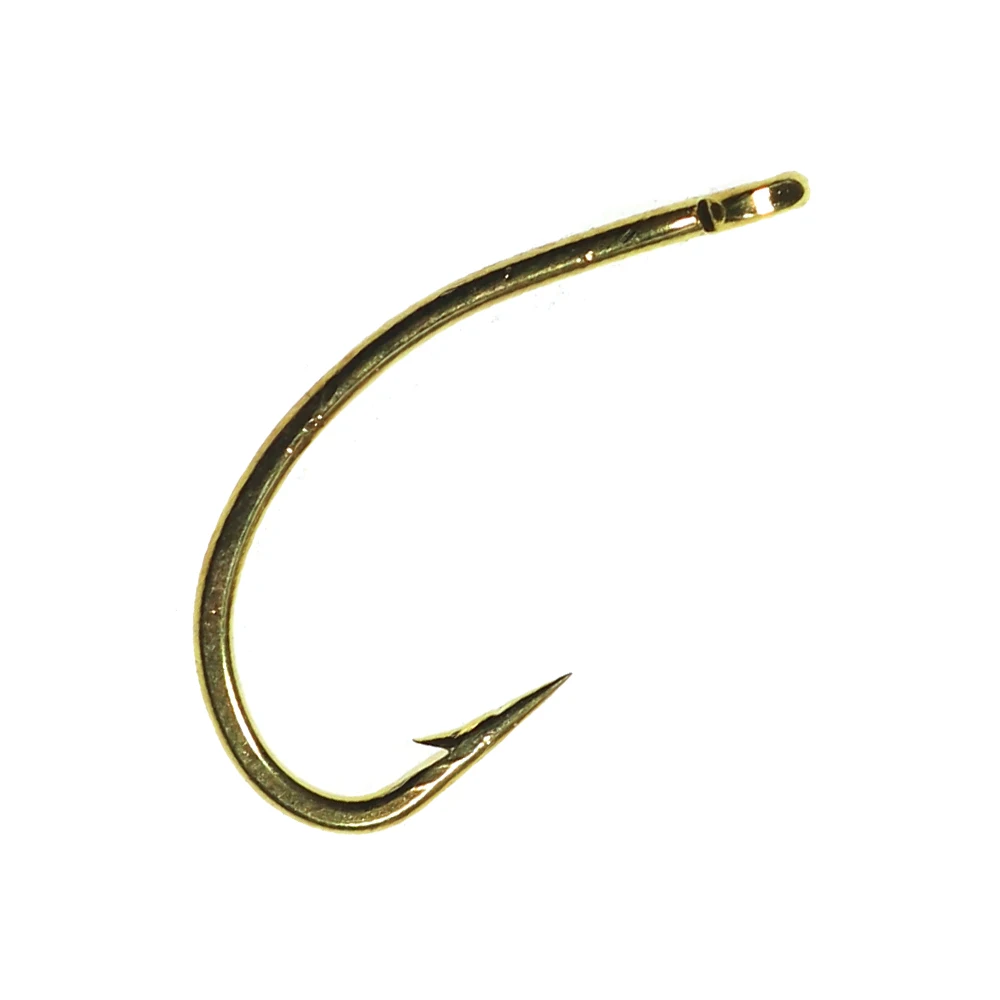 ICERIO 100PCS Anzuelo de pesca dorado Ninfa Scud Midge Caddis Camarones Anzuelos para atar moscas - imagen 5