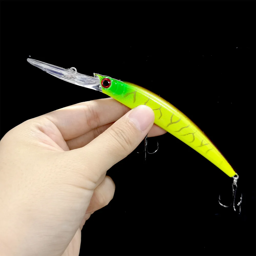 3 uds 15cm 15g Jerkbait de buceo profundo cebo duro Artificial pesca Wobblers señuelo para lubina Lucio carpa aparejos de pesca - imagen 2