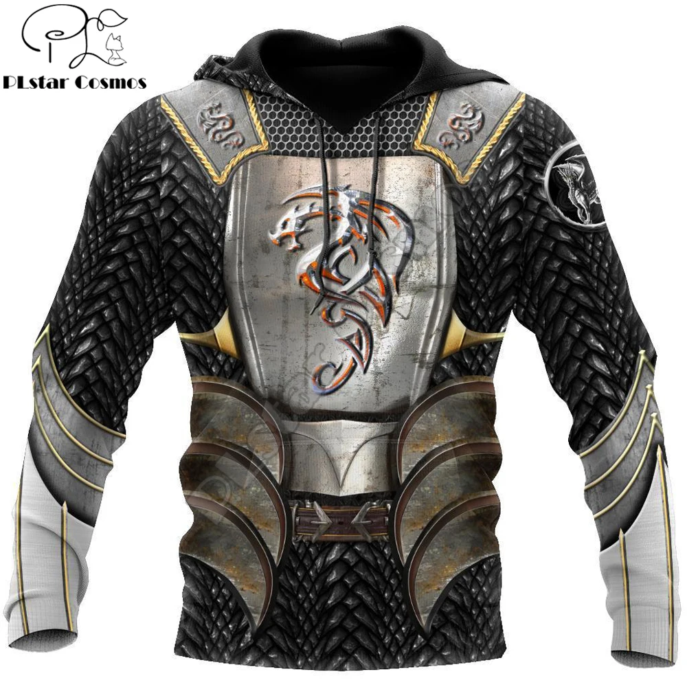 Dragon Knight Amor 3D – Sudadera con capucha unisex otoño invierno