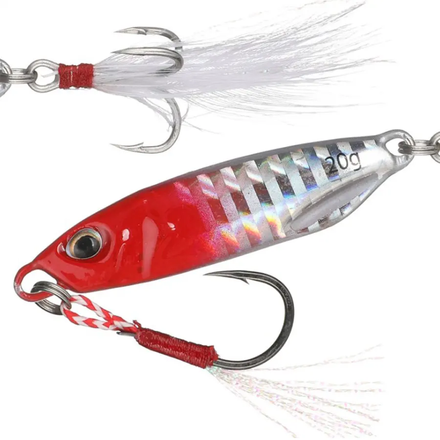 Señuelo de pesca con plantilla de Metal, 10g, 15g, 20g, 30g, aparejos de cebo para pesca de lubina, señuelo de Jigging para trucha, plantillas, señuelos de agua salada, cebo duro para curricán - imagen 3