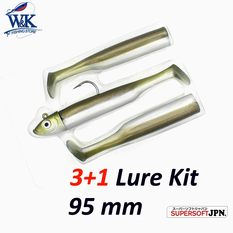 Cebos de pesca populares de 9,5 cm, 17g, juego de puntas de JIGS con ojos láser, señuelos blandos 3D, señuelo de pesca de barco colorido, Swimbait pequeño Shad - imagen 5