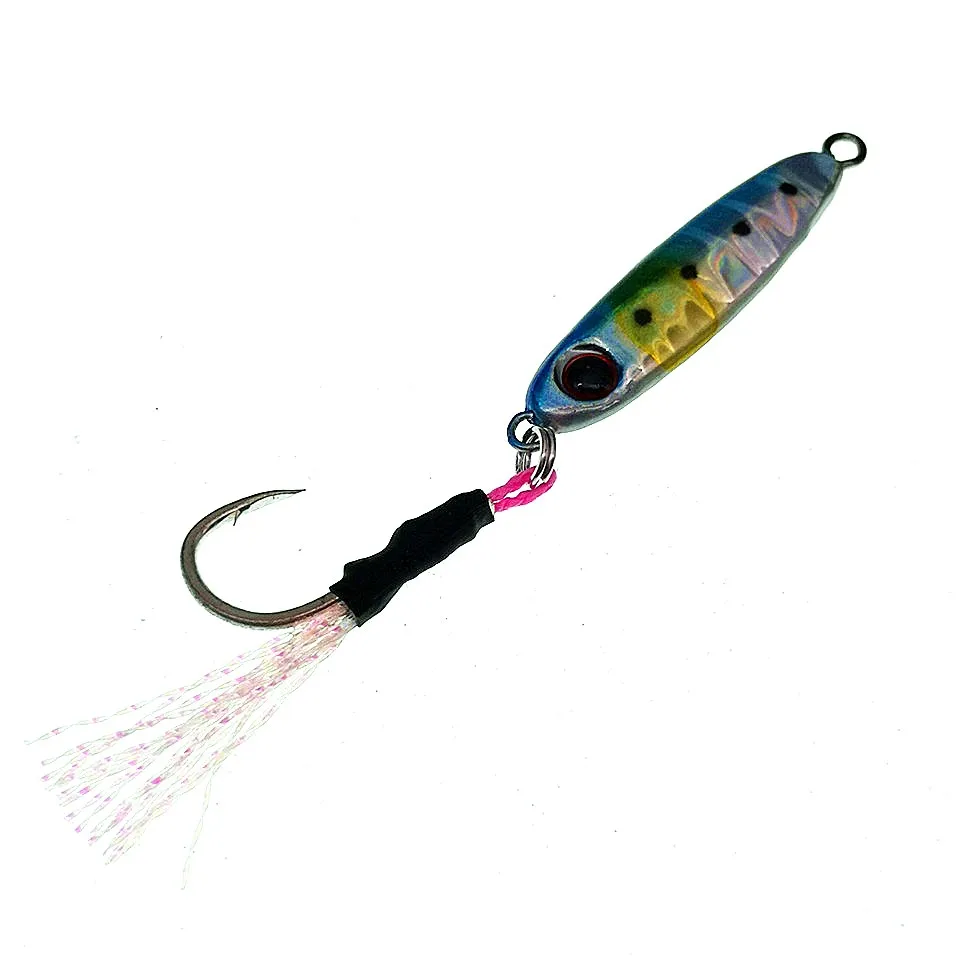Micro JIG cebo de pesca en forma de Rockfishing, cebo con un solo gancho, señuelo Artificial Isca, señuelo de Microjig Jigging, 6 unidades por lote - imagen 5