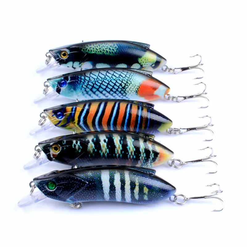 Wobbler 8cm de buceo – Plástico duro con triple anzuelo y ojos 3D - imagen 2